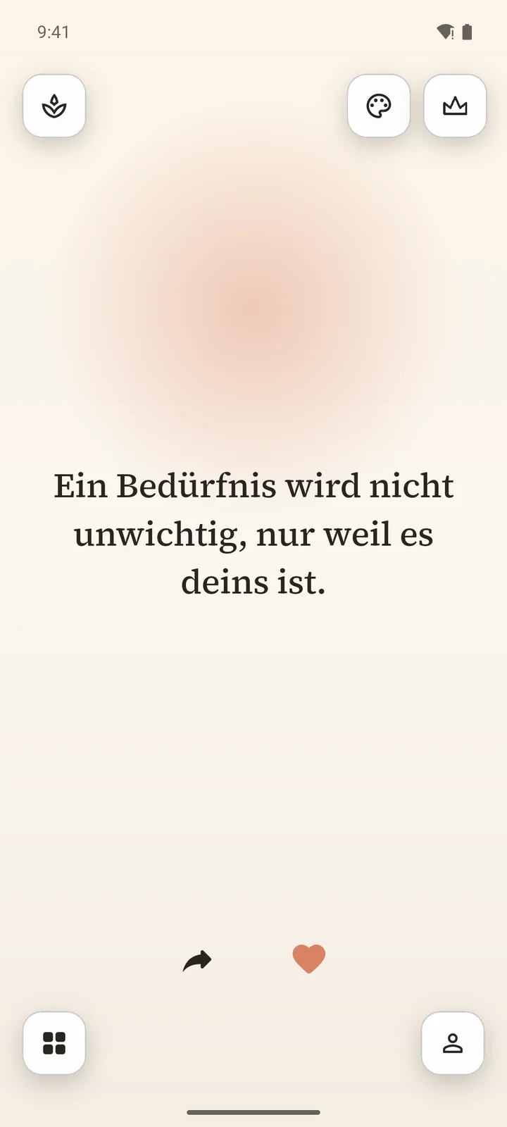 Einblick in die MamaFunke-App mit einem Impuls für Mütter